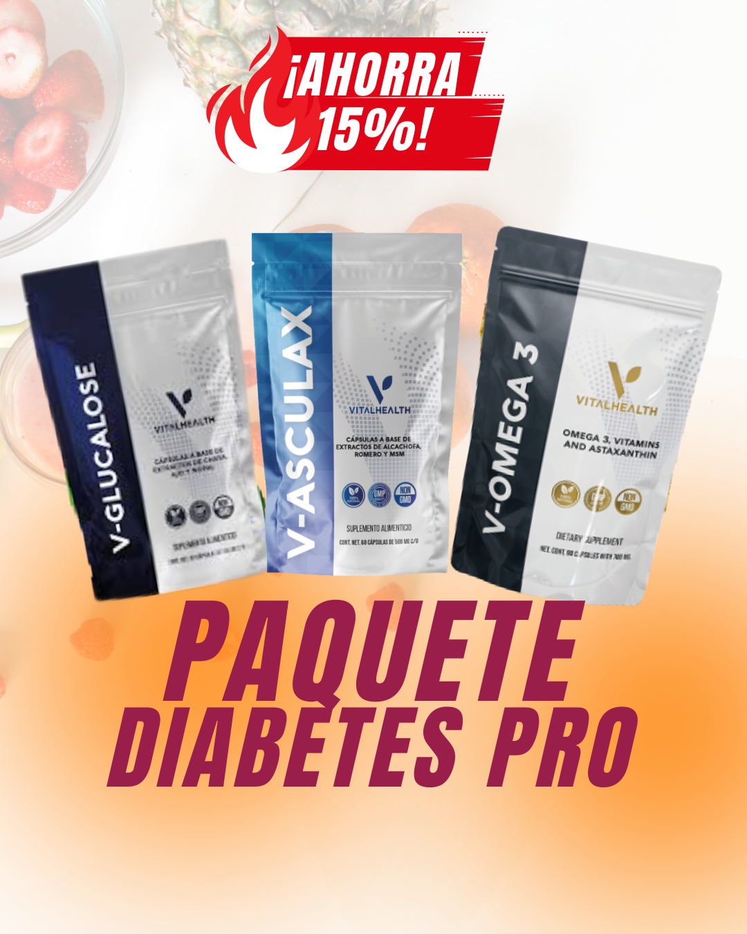 💥 PACK DIABETES PRO – Hipertensión, Azúcar y Salud Cardiovascular | Envío sin costo