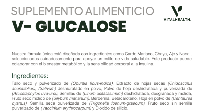 💊 V-GLUCALOSE | Apoyo la regulación de azúcar |Envío sin costo