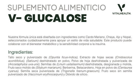 💊 V-GLUCALOSE | Apoyo la regulación de azúcar |Envío sin costo